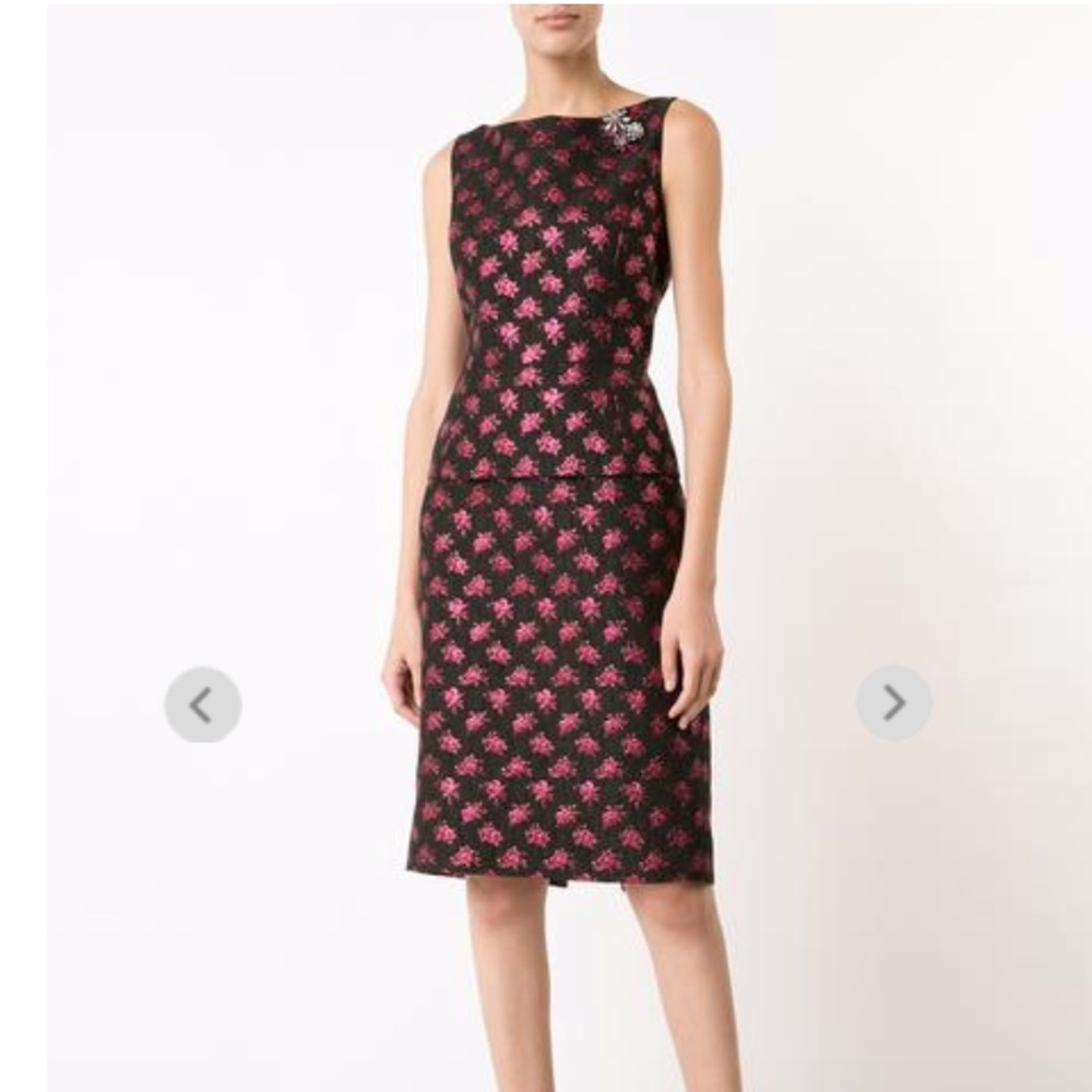 NWT! MARC JACOBS woman rose Jacquard pencil skirt